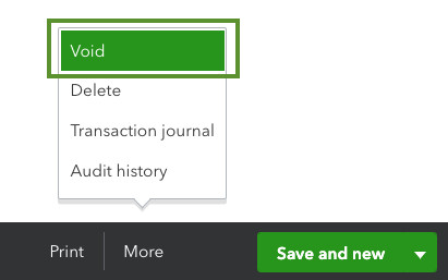 Void or Delete an Invoice in QuickBooks Online